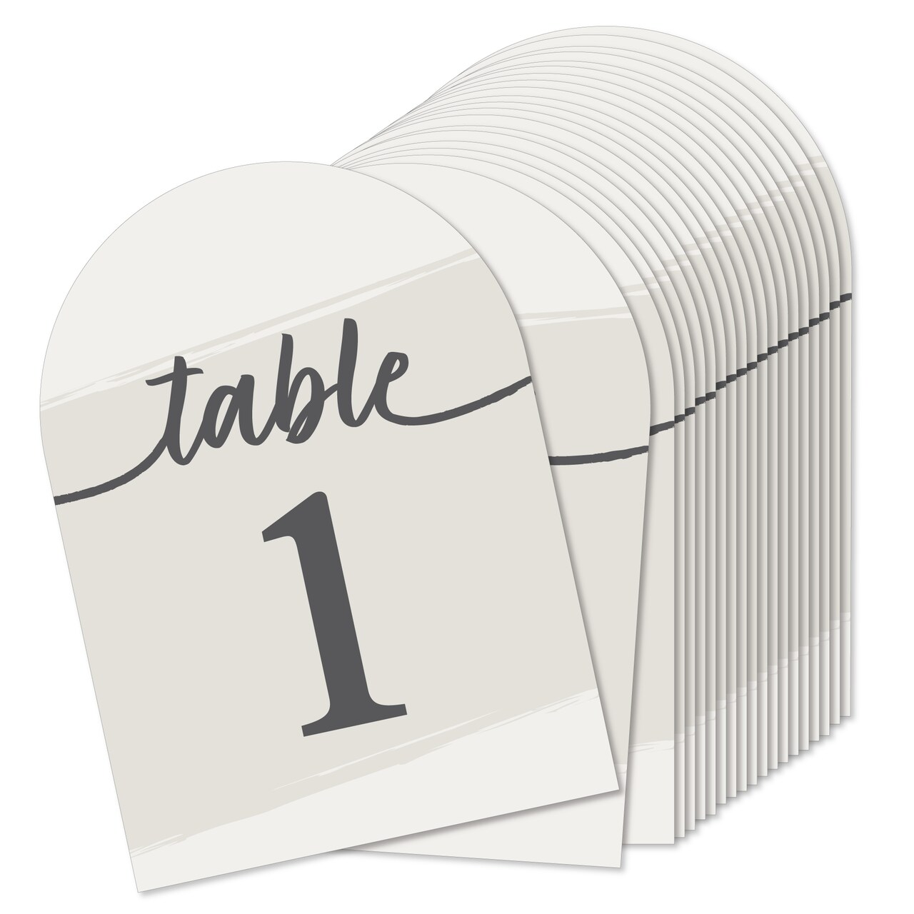 Big Dot of Happiness Champagne Elegantly Simple - Wedding Receptions, Parties or Events Double-Sided 5 x 7 inches Cards - Table Numbers - 1-20